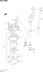 17502Z-010001 (2010) 175hp E01-Gen. Export 1 (DF175ZK10) DF175Z drawing WATER PUMP