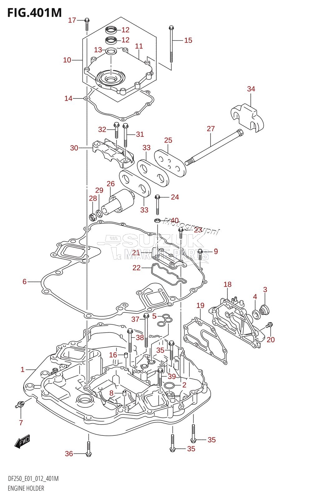 ENGINE HOLDER (DF250Z:E40)