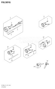 14003F-710001 (2017) 140hp E11 E40-Gen. Export 1-and 2 (DF140AT) DF140A drawing OPT:METER (DF140AT:E40)