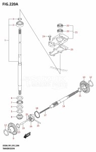 DF20A From 02002F-240001 (E01 E40)  2022 drawing TRANSMISSION (DF9.9B,DF9.9BR,DF15A,DF15AR,DF20A,DF20AR)