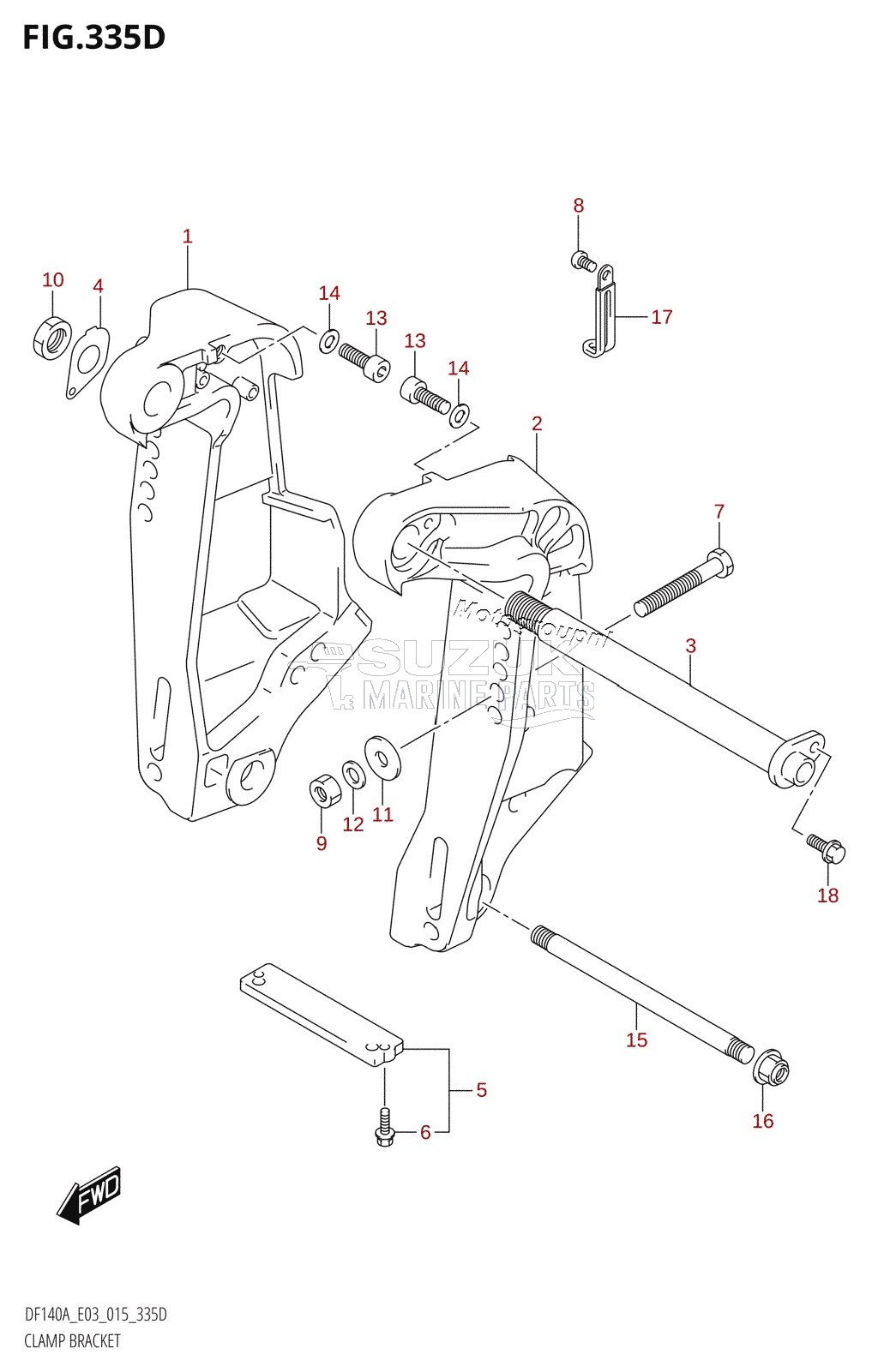 CLAMP BRACKET (DF140AT:E03)