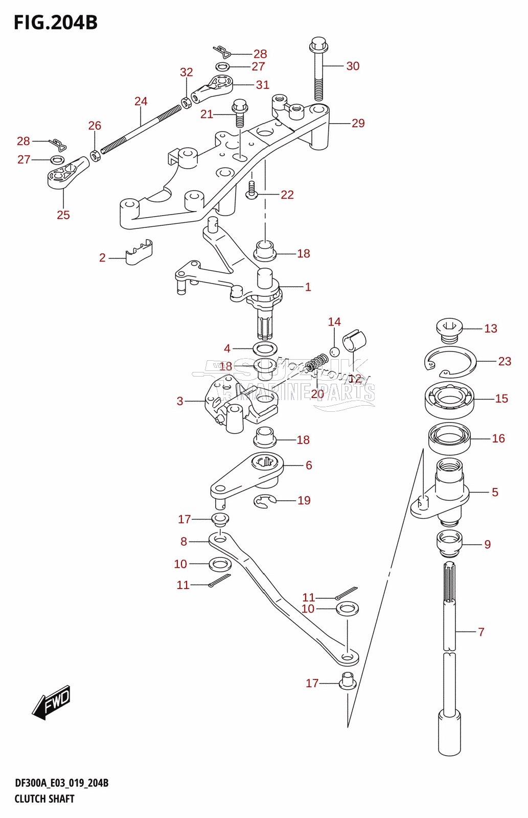 CLUTCH SHAFT (DF250A)