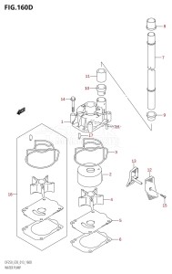 DF225Z From 22503Z-310001 (E03)  2013 drawing WATER PUMP (DF225Z:E03)