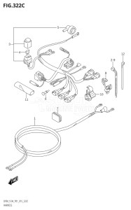 00994F-510001 (2005) 9.9hp P01-Gen. Export 1 (DF9.9A  DF9.9AR) DF9.9A drawing HARNESS (DF9.9A:P01)