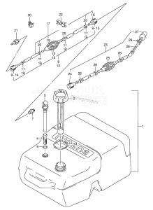 DT85T From 8501-861001 ()  1998 drawing FUEL TANK (PLASTIC)