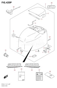 06003F-140001 (2021) 60hp E11-Gen. Export 2 (DF60AVT  DF60AVT_   DF60AVT   DF60AVTH  DF60AVTH_   DF60AVTH) DF60A drawing ENGINE COVER ((DF60A,DF60AVT):E11:021)