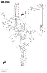 06003F-240001 (2022) 60hp E11 E40-Gen. Export 1-and 2 (DF60AVT  DF60AVT  DF60AVTH  DF60AVTH) DF60A drawing SWIVEL BRACKET (SEE NOTE)