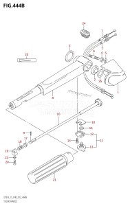 DT15 From 01503K-210001 (P36-)  2012 drawing TILLER HANDLE (DT9.9K:P40)