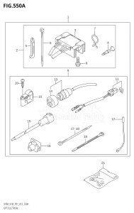 00994F-210001 (2012) 9.9hp P01-Gen. Export 1 (DF9.9A  DF9.9AR) DF9.9A drawing OPT:ELECTRICAL (M-STARTER:DF8A:P01)