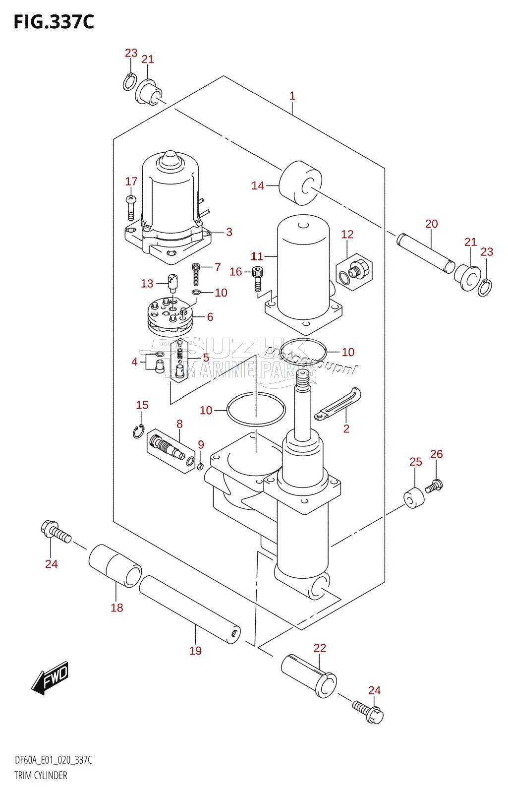 TRIM CYLINDER (DF50AVTH,DF60AVT,DF60AVTH,DF40ASVT)