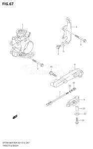 09003F-210001 (2012) 90hp E01 E40-Gen. Export 1 - Costa Rica (DF90A  DF90AT / DF90ATH  DF90ATH) DF90A drawing THROTTLE BODY (DF90A E40)