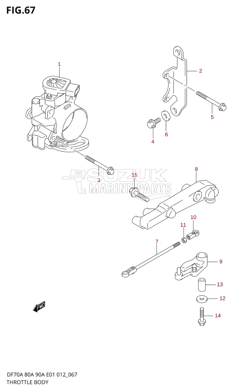 THROTTLE BODY (DF90A E40)