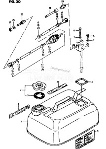 DT35 From 4001-200001 ()  1982 drawing FUEL TANK