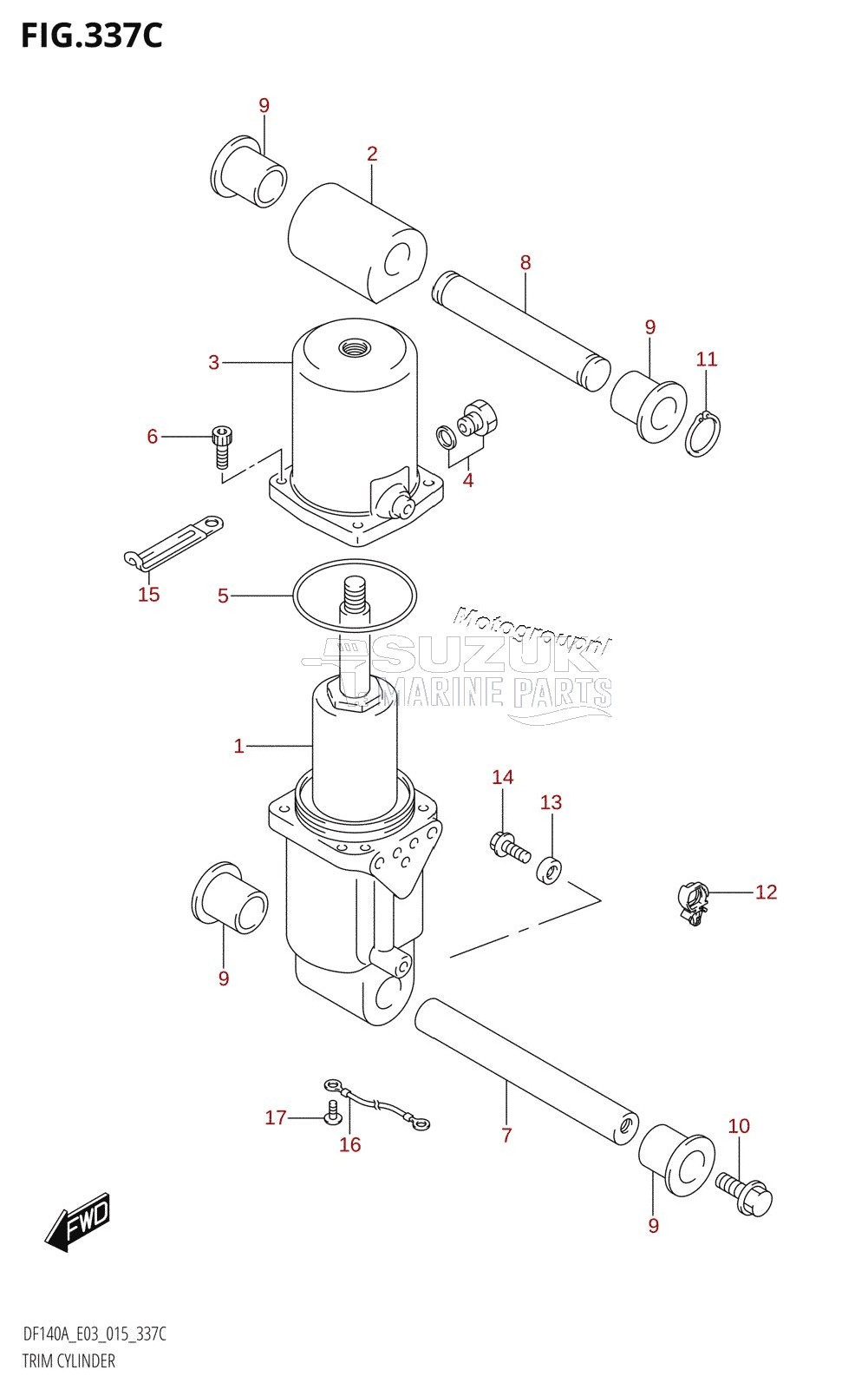 TRIM CYLINDER (DF115AZ:E03)