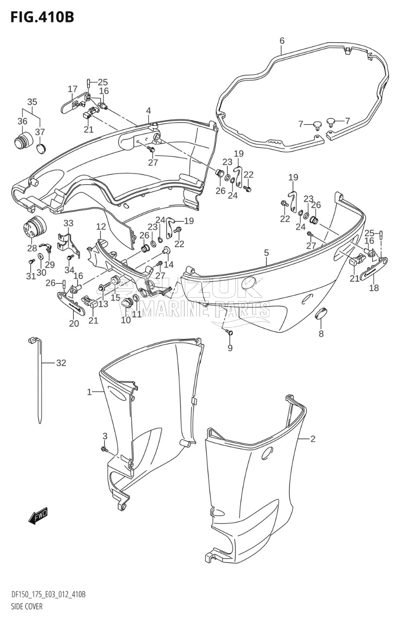 SIDE COVER (DF150Z:E03)