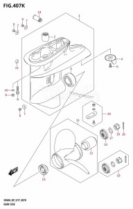 DF40A From 04003F-710001 (E01)  2017 drawing GEAR CASE (DF60AQH:E40)