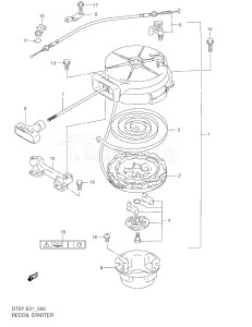 DT5 From 05004-251001 ()  2000 drawing RECOIL STARTER