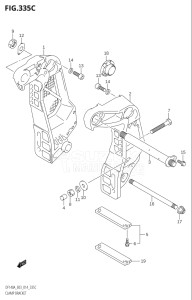 11503F-410001 (2014) 115hp E03-USA (DF115AT) DF115A drawing CLAMP BRACKET (DF115AZ:E03)