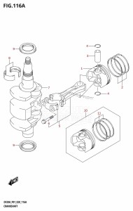 DF20A From 02002F-040001 (P01 P40)  2020 drawing CRANKSHAFT