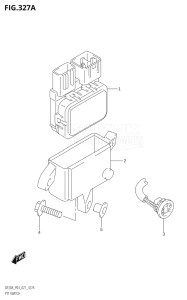 00995F-140001 (2021) 9.9hp P03 E03-USA (DF9.9B   DF9.9B   DF9.9BT   DF9.9BT   DF9.9BTH   DF9.9BTH) DF9.9B drawing PTT SWITCH (DF9.9BT,DF20AT)