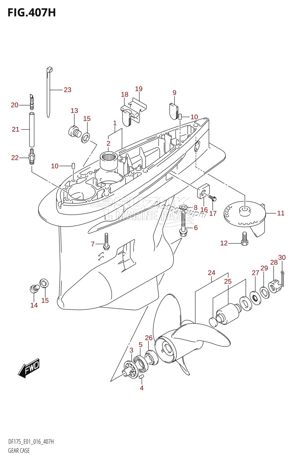 GEAR CASE (DF150ZG:E40)