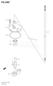 DF250ST From 25004F-210001 (E03)  2012 drawing CLUTCH ROD (DF250Z:E03)