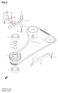 DF140 From 14001Z-251001 (E01)  2002 drawing TIMING CHAIN