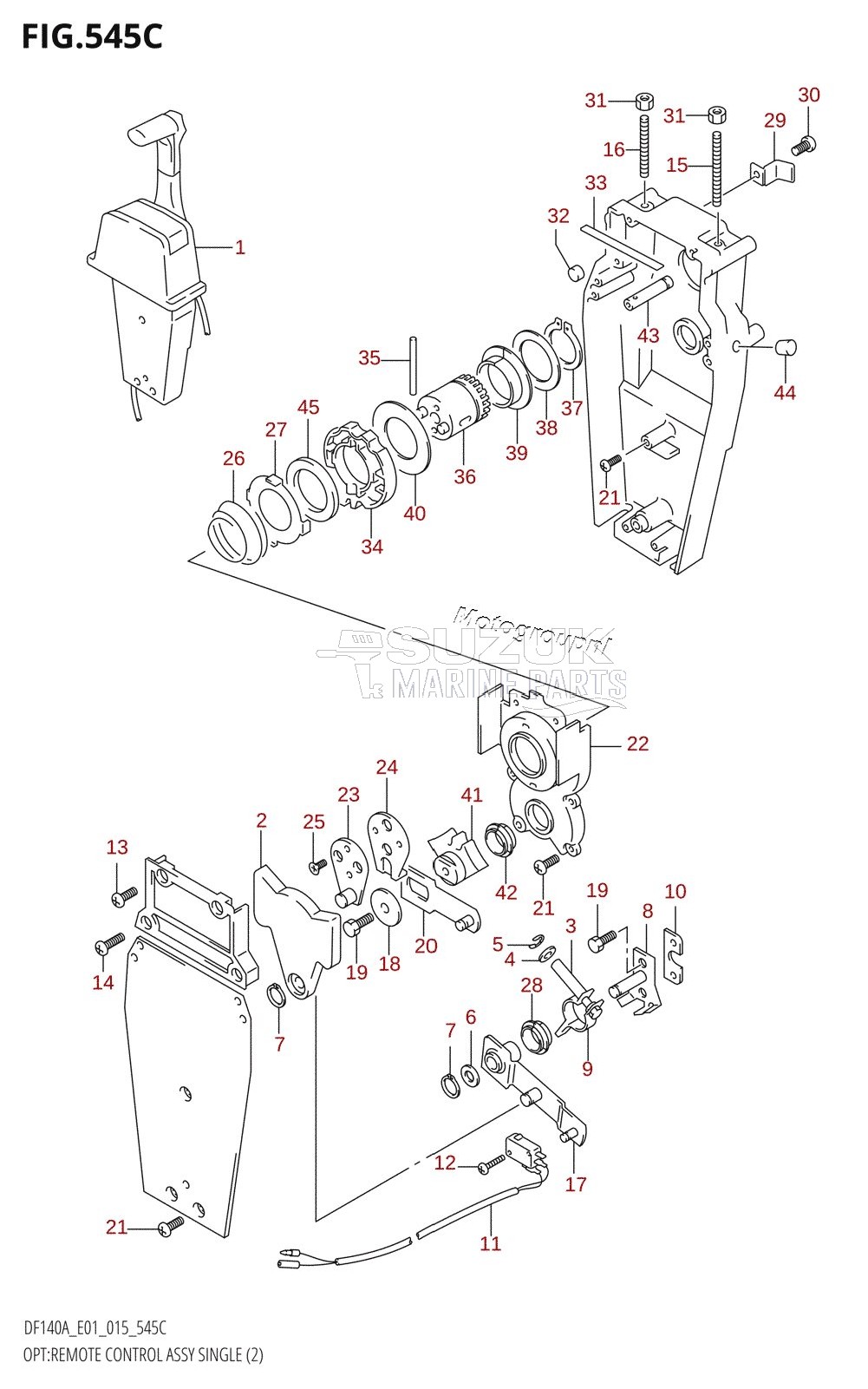 OPT:REMOTE CONTROL ASSY SINGLE (2) (DF140AZ:E01)