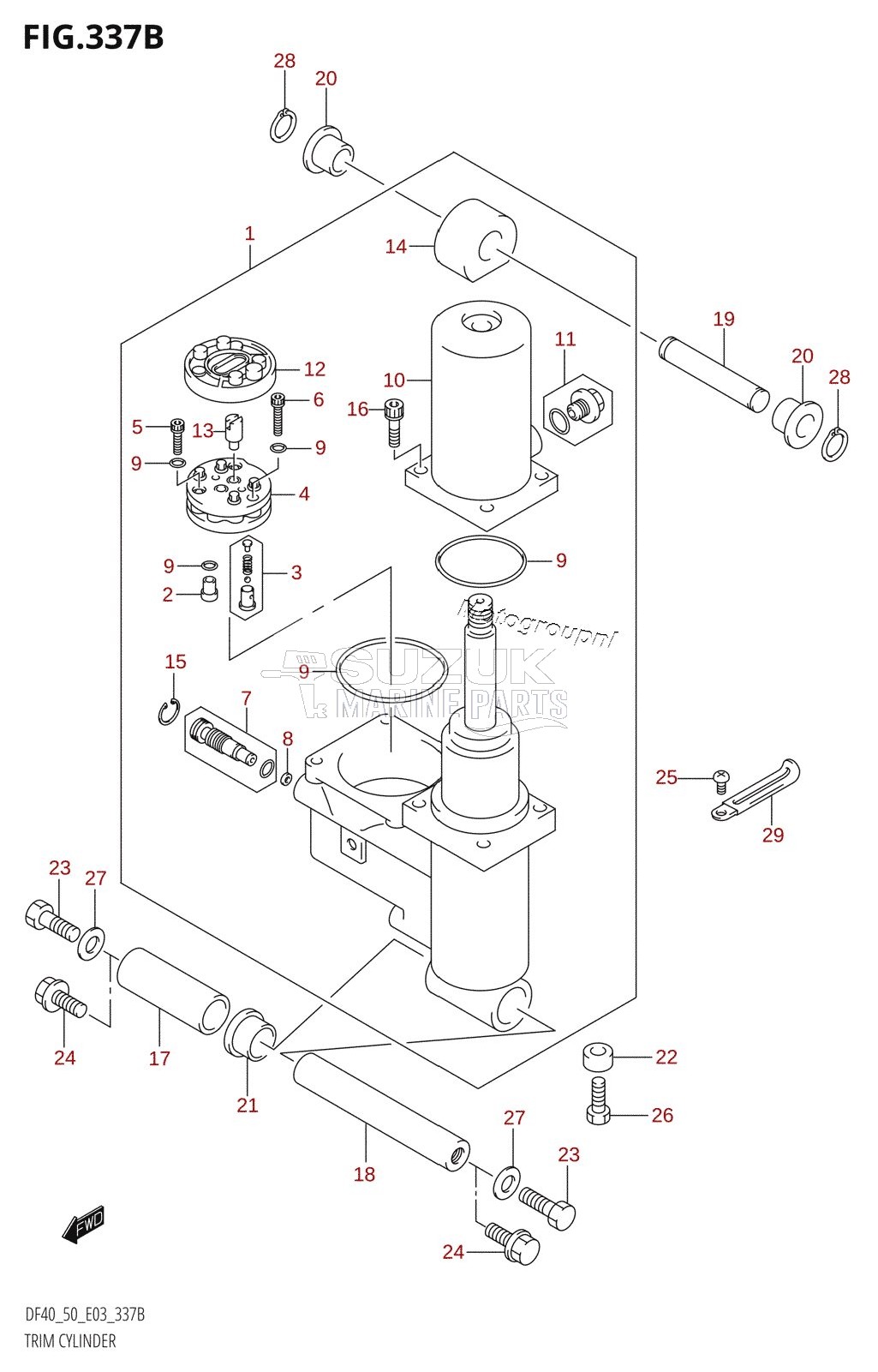 TRIM CYLINDER ((DF40T,DF50T):(K1,K2,K3,K4,K5,K6,K7,K8,K9,K10))