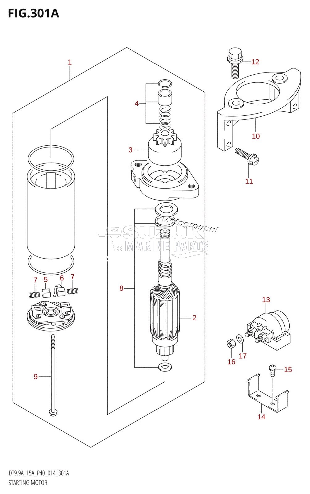 STARTING MOTOR (DT15A:P40)