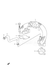 Outboard DF 25 V-Twin drawing Intake Manifold