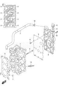 Outboard DF 25A drawing Cylinder Head