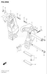 11504F-910001 (2019) 115hp E03-USA (DF115AST) DF115AST drawing CLAMP BRACKET (DF100AT:E11)