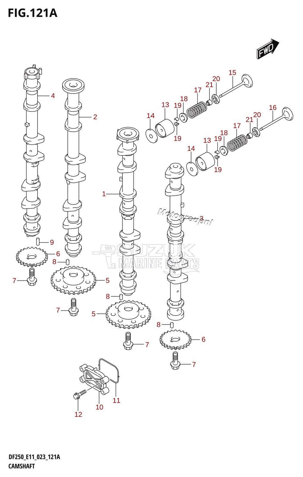 CAMSHAFT ((DF200T,DF200Z):(020,021))