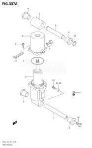 09001F-371001 (2003) 90hp E01-Gen. Export 1 (DF90TK3) DF90 drawing TRIM CYLINDER