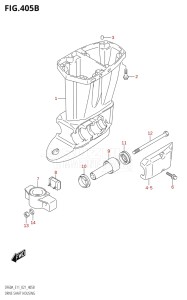 04004F-340001 (2023) 40hp E34-Italy (DF40AST) DF40A drawing DRIVE SHAFT HOUSING ((DF40A,DF50A,DF60A):E03)