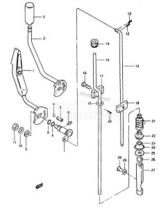 DT5W From 0501-150001 ()  1988 drawing CLUTCH LEVER