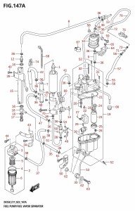 DF225T From 22503F-140001 (E11 E40)  2021 drawing FUEL PUMP /​ FUEL VAPOR SEPARATOR ((E01,E11):(020,021))