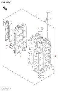 DF140AZ From 14003Z-510001 (E03)  2015 drawing CYLINDER BLOCK (DF115AZ:E03)