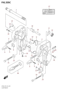 DF20A From 02002F-410001 (P03)  2014 drawing CLAMP BRACKET (DF9.9BT:P03)