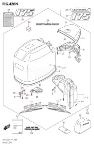 DF150ZG From 15002Z-410001 (E40)  2014 drawing ENGINE COVER ((DF175TG,DF175ZG):E01)