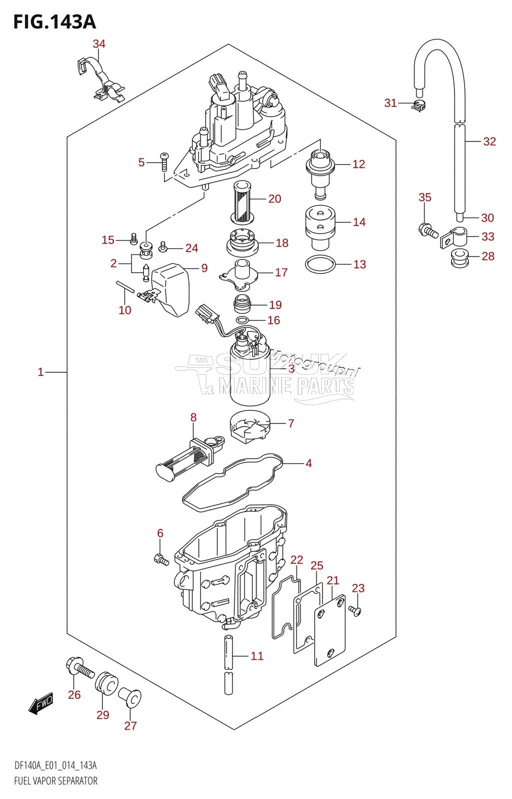 FUEL VAPOR SEPARATOR (DF100AT:E01)