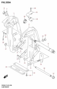 DF325A From 32501F-140001 (E01 E40)  2021 drawing CLAMP BRACKET (DF350A,DF325A,DF300B)