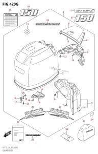 DF150Z From 15002Z-510001 (E03)  2015 drawing ENGINE COVER (DF150ZG:E03)