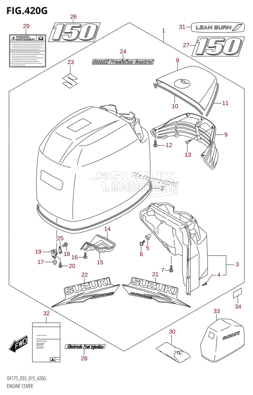 ENGINE COVER (DF150ZG:E03)