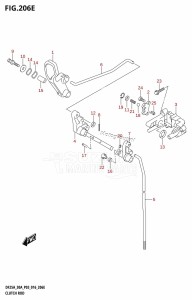 DF30A From 03003F-610001 (P03)  2016 drawing CLUTCH ROD (DF25AQ:P03)