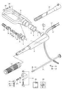 DT40 From 04003-371001 ()  2003 drawing TILLER HANDLE