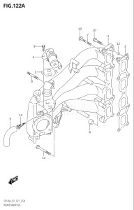 11503Z-040001 (2020) 115hp E11 E40-Gen. Export 1-and 2 (DF115AZ) DF115AZ drawing INTAKE MANIFOLD