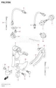 DF150 From 15002F-510001 (E03)  2015 drawing SENSOR (DF175Z:E03)