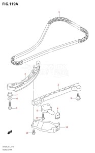 06002F-110001 (2011) 60hp E01 E40-Gen. Export 1 - Costa Rica (DF60AQH  DF60AT  DF60ATH  DF60AWQH  DF60AWT  DF60AWTH) DF60A drawing TIMING CHAIN